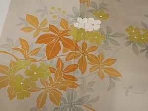 平和屋川間店◆訪問着　刺繍　草花文　暈し染め　着丈155cm　裄丈63.5cm　正絹　逸品　mop693