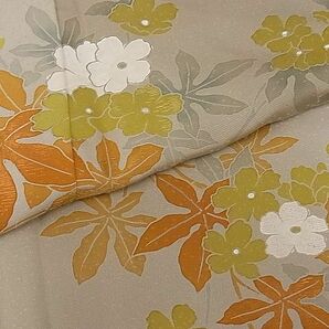 平和屋川間店◆訪問着 刺繍 草花文 暈し染め 着丈155cm 裄丈63.5cm 正絹 逸品 mop693の画像5