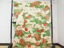 平和屋1■豪華振袖　駒刺繍　エ霞牡丹唐草文　金彩　逸品　CAAC5302rv_画像1