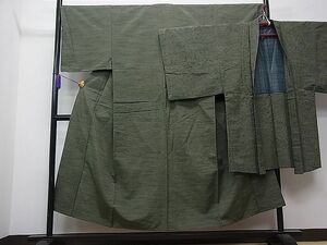 平和屋1■男性　紬・髭紬羽織セット　岩井茶色　逸品　CAAB5311ua