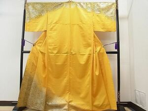 平和屋1■訪問着　単衣　草花文　たたき染め　銀彩　洗える着物　CAAC2655yc