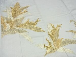 平和屋川間店■豪華色留袖　草花文　金糸刺繍　金彩　逸品　n-yc5500