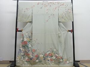 平和屋野田店■訪問着　椿花文　金彩　逸品　未使用　BAAD0568mz