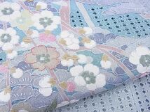 平和屋野田店■豪華色留袖　作家物　スワトウ刺繍　遠山草花文　暈し染め　金糸　逸品　BAAD3628gh_画像5