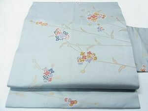 平和屋1◎九寸名古屋帯　枝花文　金糸　逸品　CAAB1593in