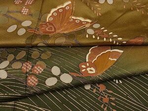 平和屋川間店◆訪問着　駒刺繍　花鳥文　暈し染め　やまと誂製　着丈158cm　裄丈64.5cm　正絹　逸品　mop1847