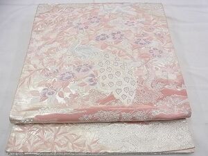 平和屋野田店◎六通柄袋帯　唐織　蒔絵雲取譜　金銀糸　逸品　BAAD3482du