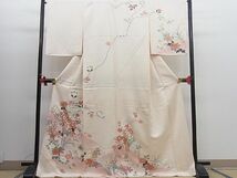 平和屋野田店■訪問着　草花文　暈し染め　金彩　逸品　BAAD5014mz_画像1