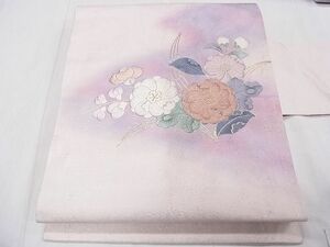 平和屋1◎九寸名古屋帯　刺繍　辻が花　金糸　逸品　CAAB0600fb