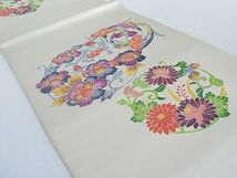 平和屋-こころ店◎六通柄袋帯　作家物　花丸文　引箔　正絹　逸品　AAAE1877Ajz_画像2