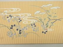 平和屋2■夏物　九寸名古屋帯　絽塩瀬　流水草葉文　金彩　逸品　DAAC4147ea_画像5