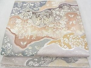 平和屋2◎六通柄袋帯　鳥獣花文　金銀糸　逸品　DAAA6671ya