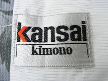 平和屋-こころ店■夏物　世界的ファッションデザイナー　山本寛斎　kansaiブランド　小紋　紗　葉尽くし　洗える着物　AAAE7913Atn_画像7