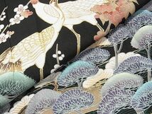 平和屋2■豪華黒留袖　群鶴吉祥枝梅文　金彩　鈴乃屋扱い　逸品　DAAC4376ea_画像5