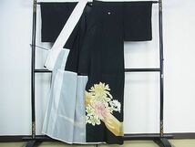 平和屋2■夏物　黒留袖　絽　乱菊　金糸　逸品　DAAC1668wb_画像2