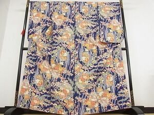  flat peace shop - here . shop # small long-sleeved kimono two shaku sleeve . flower writing silk excellent article unused AAAD1562Ahg
