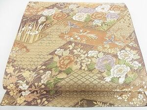 平和屋川間店■六通柄袋帯　鳳凰吉祥花文　金糸　逸品　DAAB3455op