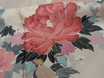 平和屋-こころ店■訪問着　友禅　枝花文　暈し染め　正絹　逸品　AAAE7176Acs_画像6