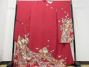  flat peace shop 2# gorgeous long-sleeved kimono .. vessel thing phoenix flower writing gold paint excellent article DAAC4386ea