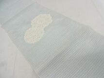 平和屋2■夏物　中国三大刺繍　相良刺繍　絽綴れ　都謹製　八寸名古屋帯　手おり櫛織　正倉院花文　反端付き　逸品　DAAC4263ea_画像3