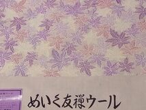 平和屋■1円 反物 まとめて 50点 孔雀 花柄 銘仙 めいく友禅ウール 京染小紋 白珠 手描き 駒刺繍 相良刺繍 銀彩 など 全て未使用 se1569_画像4