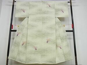 平和屋川間店■訪問着　草花文　着丈150.5cm　裄丈63cm　正絹　逸品　A-bw4386