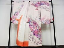 平和屋-こころ店■豪華振袖　刺繍　草花文　暈し染め　金糸　正絹　逸品　AAAE3622Bzg_画像2