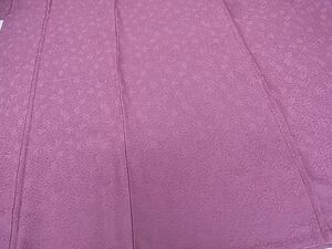 平和屋2■上質な色無地　南天地紋　反端付き　紫色　逸品　未使用　DAAD3060sf