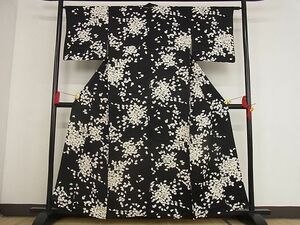  flat peace shop - here . shop # fine quality fine pattern single . Mai flower writing black ground silk excellent article AAAE4382Bnp