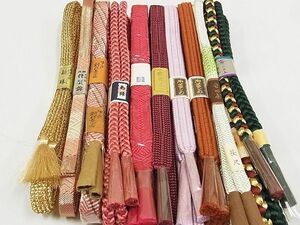  flat peace shop - here . shop # kimono small articles fine quality obi shime 10 pcs set Tang collection flat collection circle collection Saga . beads gold thread excellent article all unused AAAE6230Aay