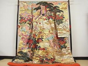  flat peace shop - here . shop # finest quality colorful wedding kimono . sho pine bamboo plum flower car writing gold paint silk excellent article AAAB8268Abr