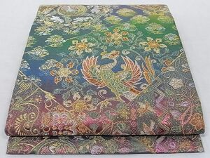  flat peace shop - here . shop # finest quality west . obi shop one article . did . woven thing . writing . six through pattern double-woven obi flowers and birds Tang . writing gold silver thread silk excellent article AAAE0766Aaz