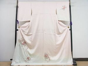 平和屋1■訪問着　総刺繍　雪芝花車文　暈し染め　逸品　CAAB9407ut