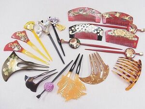  flat peace shop 2# kimono small articles ornamental hairpin together 18 point .. comb lacqering excellent article DAAC8245zzz