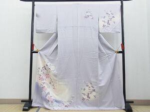 平和屋野田店■訪問着　手描き　枝花文　暈し染め　逸品　BAAD4194jr