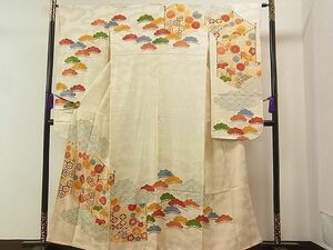  flat peace shop 1# gorgeous long-sleeved kimono piece embroidery folding screen . flower writing gold paint excellent article CAAD2778vf