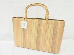  flat peace shop Noda shop # kimono small articles Japanese clothing bag tote bag tradition . gold . gold thread excellent article unused BAAC9861sh
