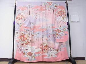  flat peace shop 1# gorgeous long-sleeved kimono piece embroidery . crane .. flower writing gold paint excellent article CAAB5706th