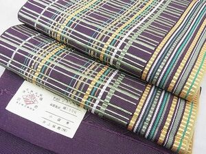  flat peace shop Noda shop * genuine . front Hakata woven hanhaba obi .. pattern proof paper attaching excellent article BAAD9140ea