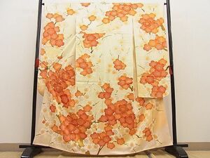 平和屋野田店■豪華振袖　駒刺繍　枝梅文　暈し染め　金彩　やまと誂製　逸品　BAAE1423fw