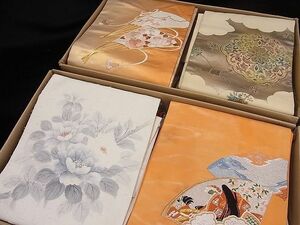 平和屋■名古屋帯 まとめて100点 人物 花柄 宝相華 内山晴祥 手描き 駒刺繍 金銀糸 など 着用可能多数 未使用品あり 全て正絹 se1603