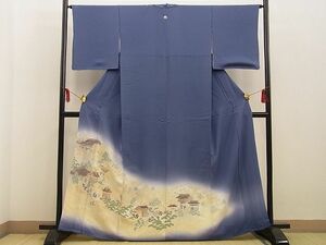 平和屋野田店■豪華色留袖　寿光織　祇園祭　暈し染め　金糸　さが美扱い　逸品　n-fn0839