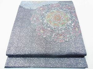 平和屋1◎六通柄袋帯　正倉院花文　金銀糸　逸品　CAAB7978in