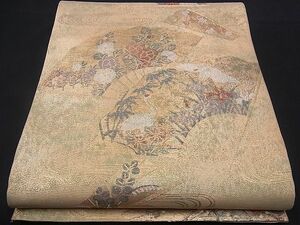 平和屋野田店■佐賀錦　六通柄袋帯　琳派名画集　金糸　逸品　n-sx1164