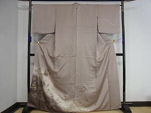 平和屋野田店■訪問着　刺繍　破れ色紙文箱草花文　暈し染め　金彩　逸品　dy5775