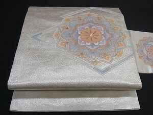 平和屋野田店■九寸名古屋帯　宝相華　逸品　ca3427