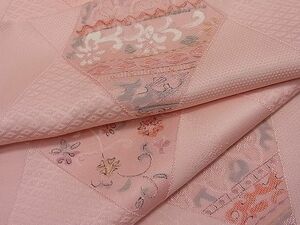 平和屋野田店■上質な小紋　菱吉祥花文　地紋起こし　逸品　ut3675