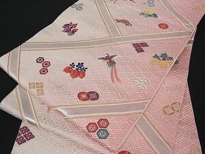 平和屋野田店■六通柄袋帯　鳳凰吉祥花文　金銀糸　逸品　du1266