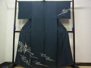 平和屋野田店■訪問着　駒刺繍　絞り　枝梅文　逸品　vf9112