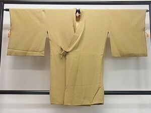 平和屋野田店■道中着　舞桜地紋　青朽葉色　逸品　dy8327